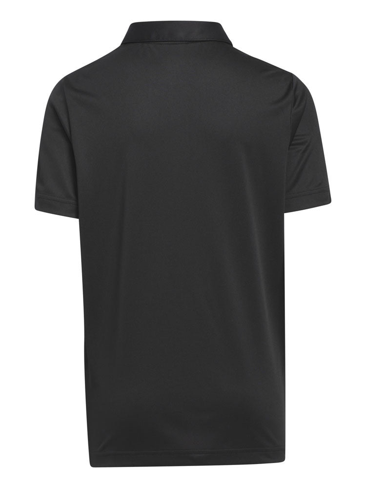 adidas Boys Performance Short Sleeve Polo Shirt - Black