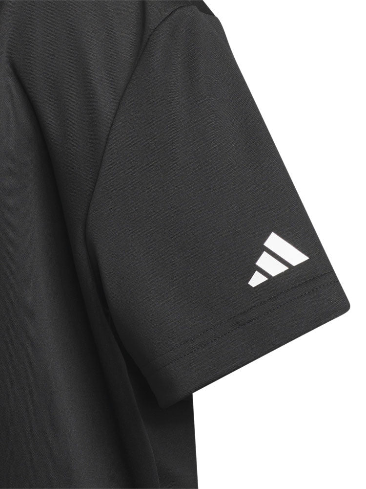adidas Boys Performance Short Sleeve Polo Shirt - Black