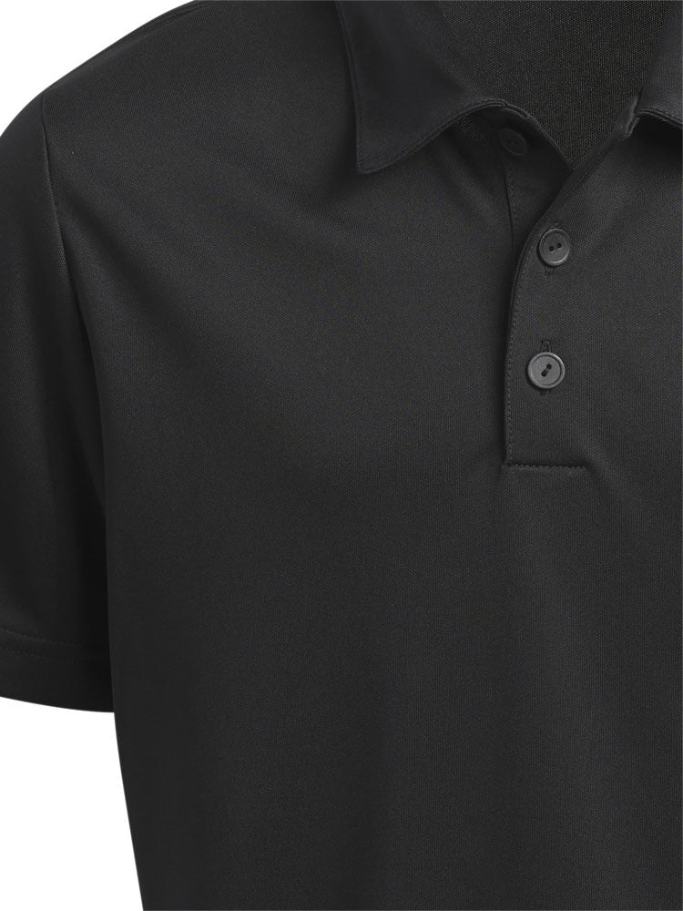 adidas Boys Performance Short Sleeve Polo Shirt - Black
