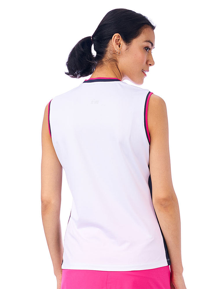 Nivo Womens Millie Sleeveless Mock - White