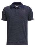 Under Armour JR Boys Performance Stripe Polo - Midnight/White