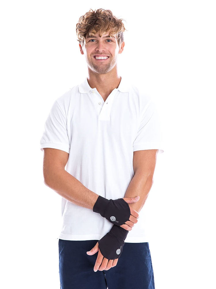 SParms Sun Protection Palmless Gloves - Black