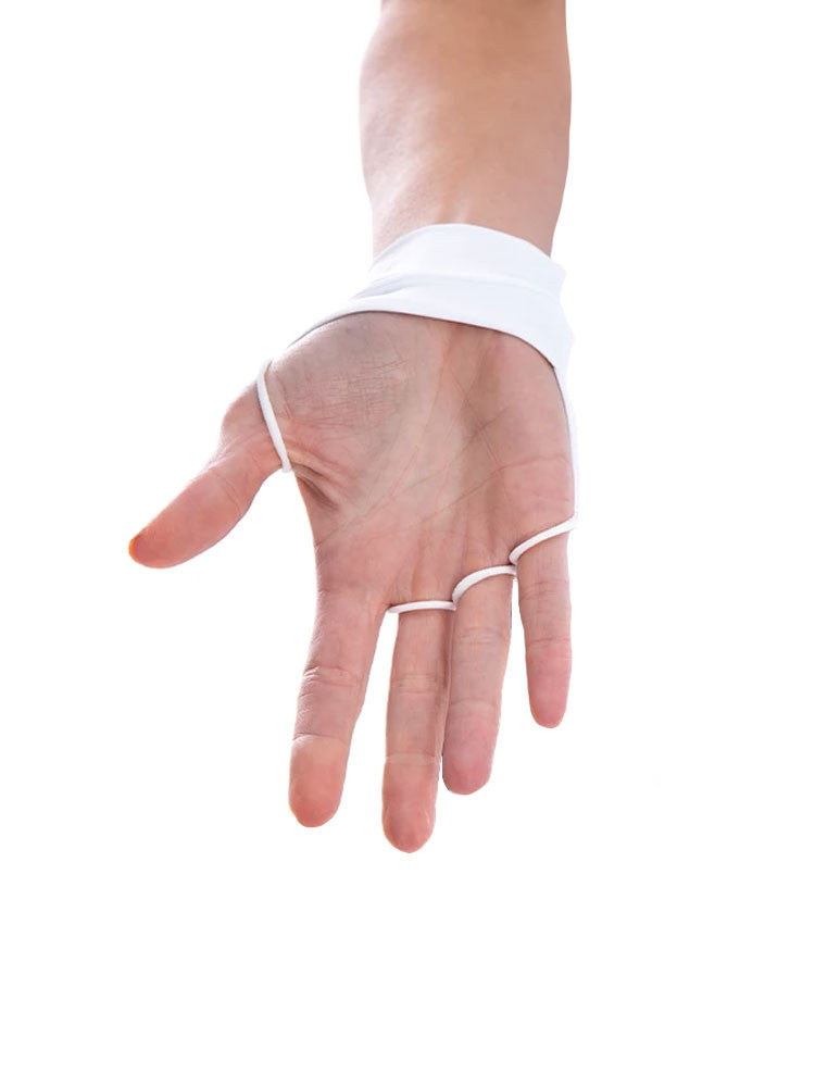 SParms Sun Protection Palmless Gloves - White