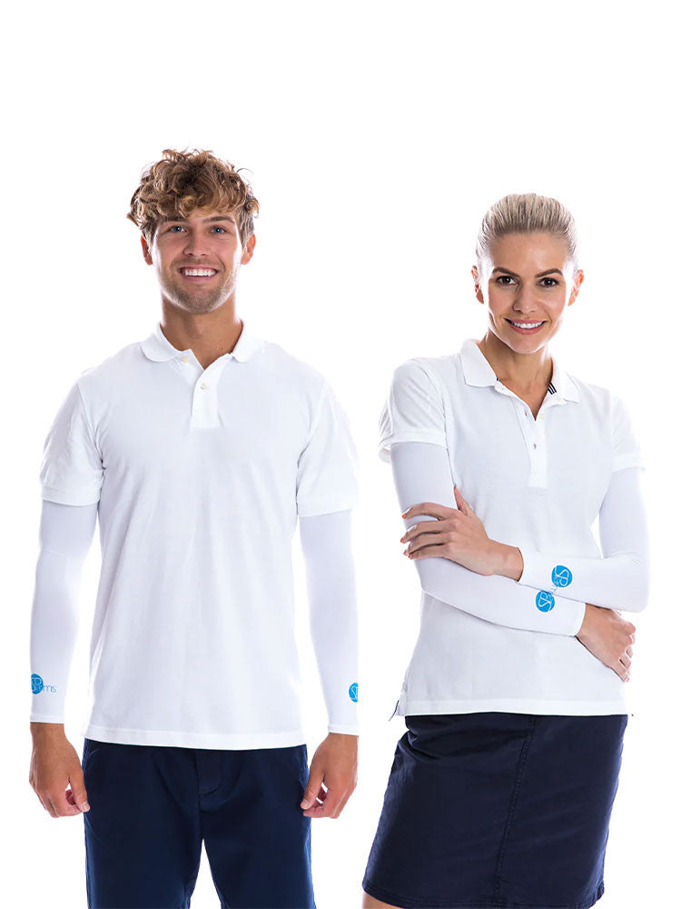 SParms Sun Protection Arm Sleeves - White